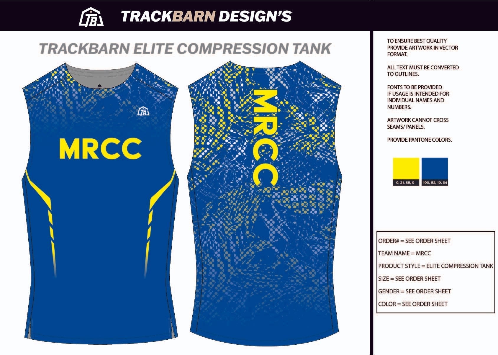 MRCC - Mens Track Compression Tank - TrackBarn