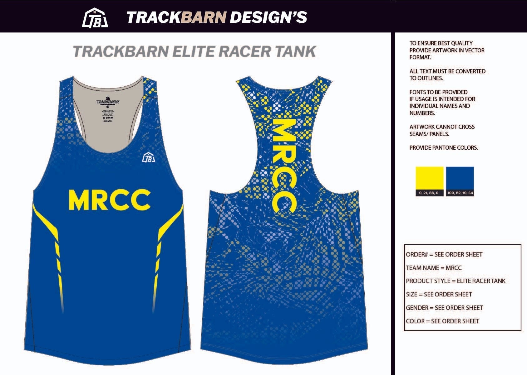 MRCC - Mens Track Singlet - TrackBarn