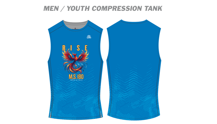 MS 180 RISE of the Phoenix Track Team - Girls Compression Tank (1320) - TrackBarn