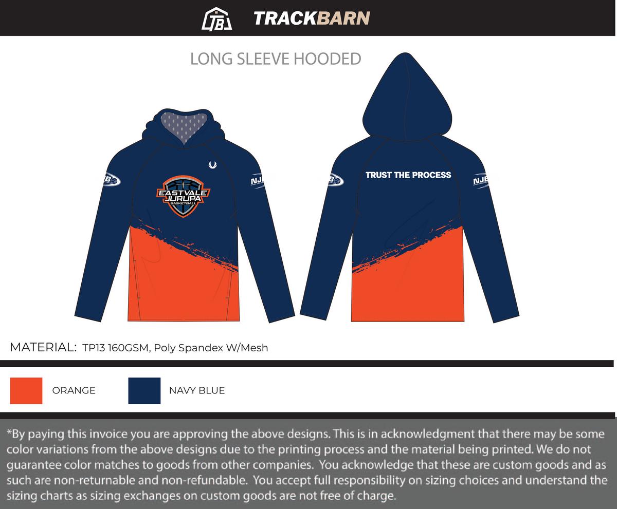 NJBL EASTVALE - Men Long Sleeve Hoodie - Navy - TrackBarn