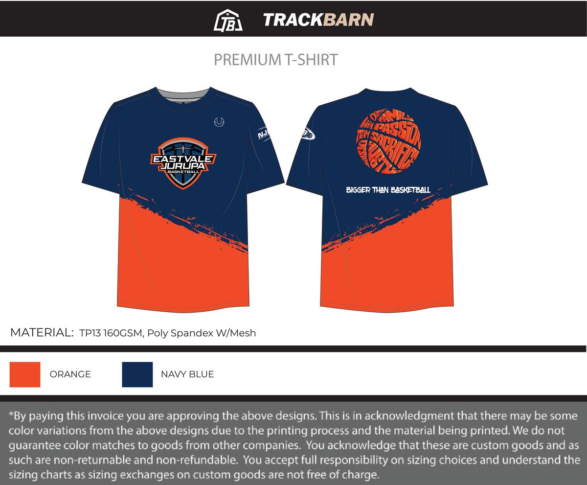 NJBL EASTVALE - Youth T-Shirt - Navy - TrackBarn