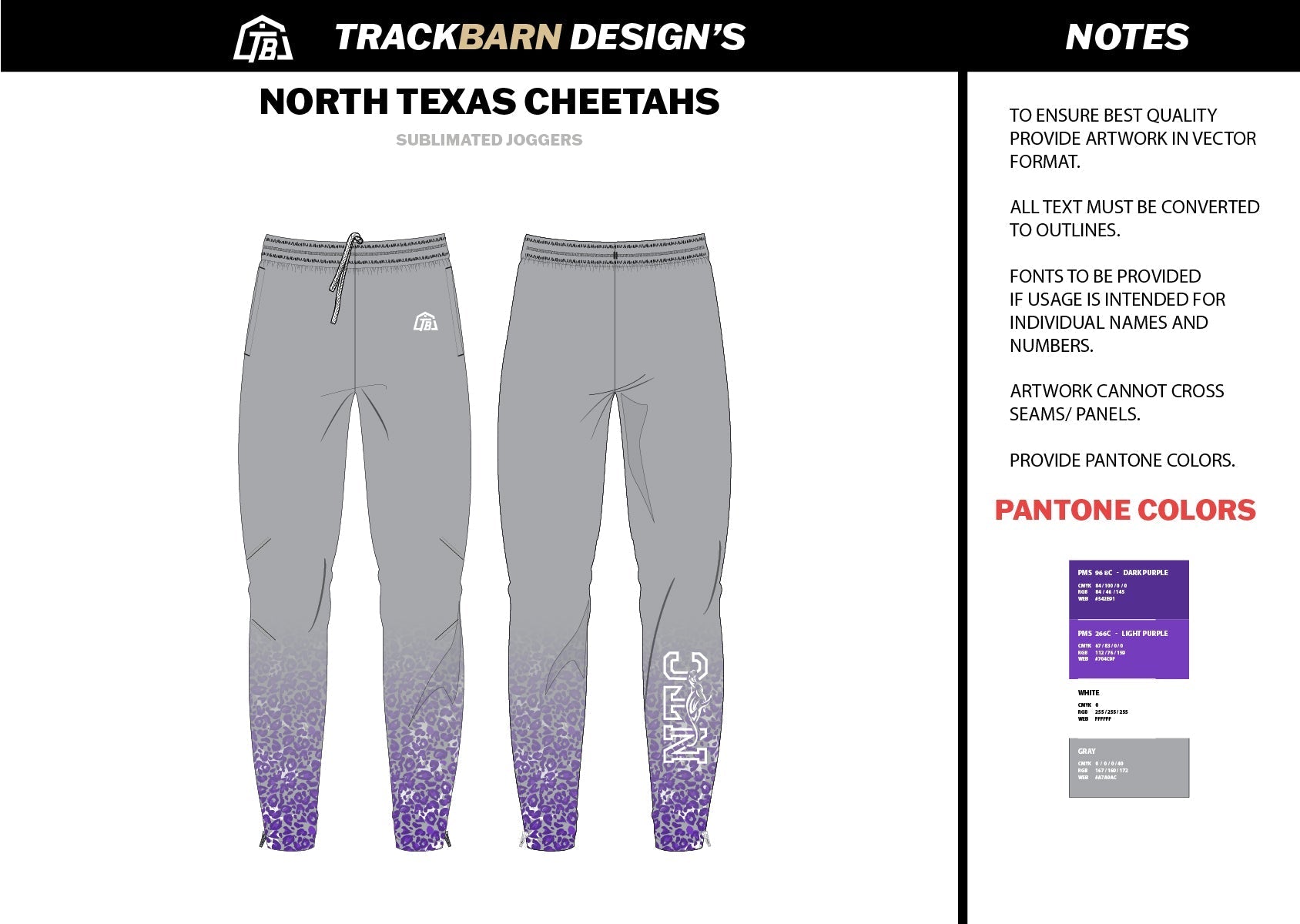 North - Texas - Cheetahs Adults Jogger - TrackBarn