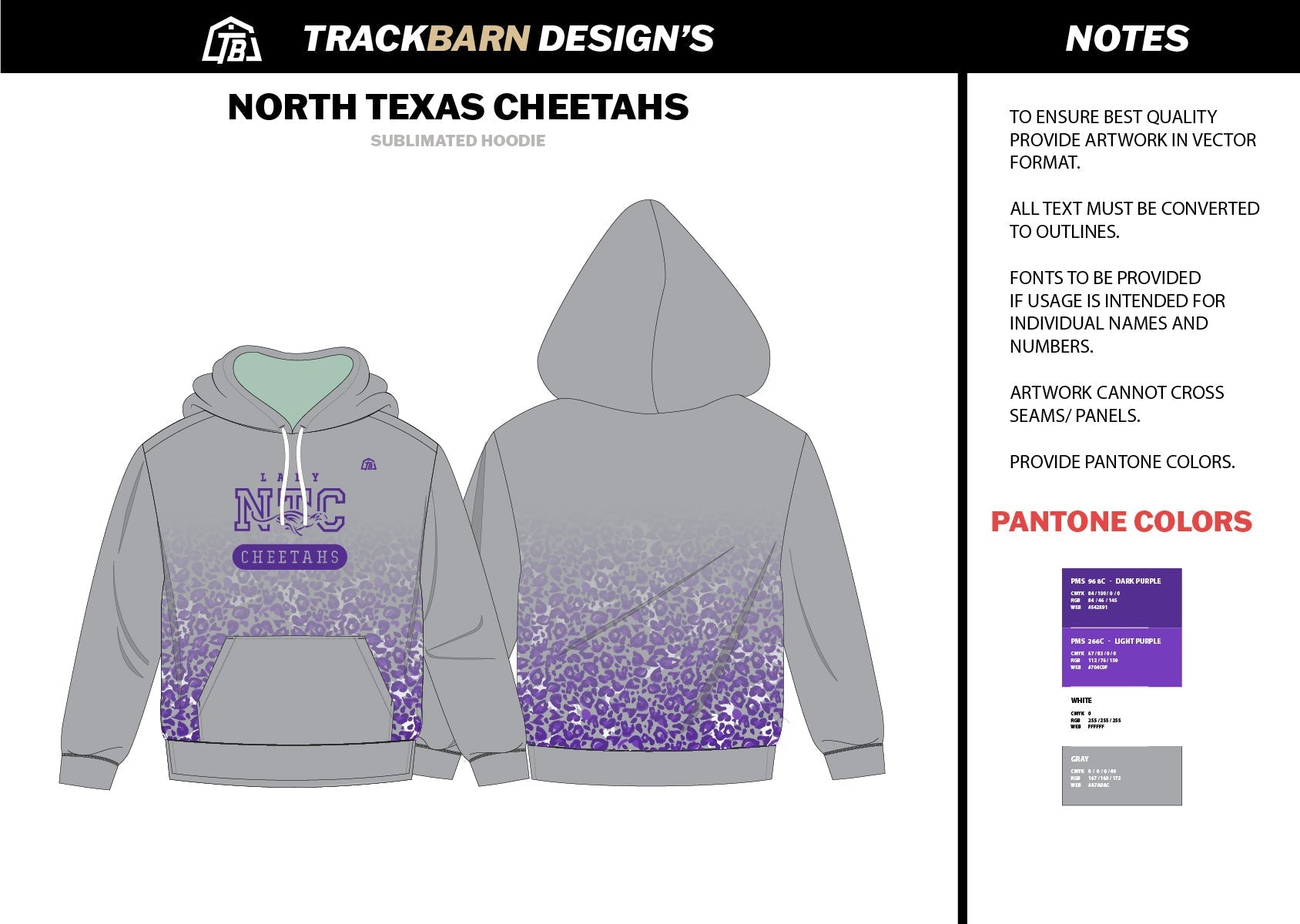 North - Texas - Cheetahs Womens Pullover Hoodie - TrackBarn