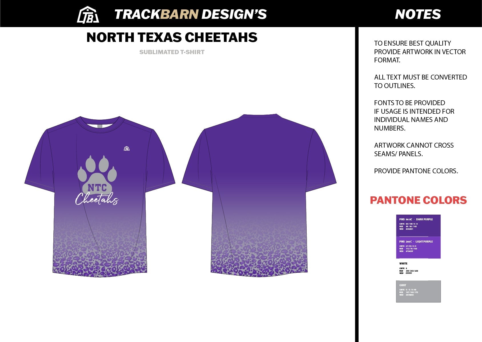 North - Texas - Cheetahs Womens Stretch Light Training Tee - TrackBarn