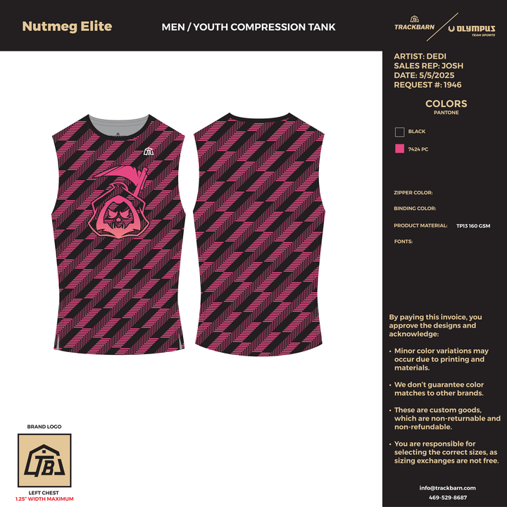 Nutmeg Elite - Men Compression Tank (2662) - TrackBarn
