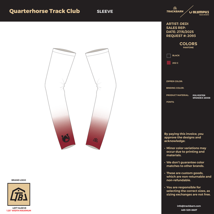 Quarterhorse Track Club - Youth Sleeve (1237) - TrackBarn
