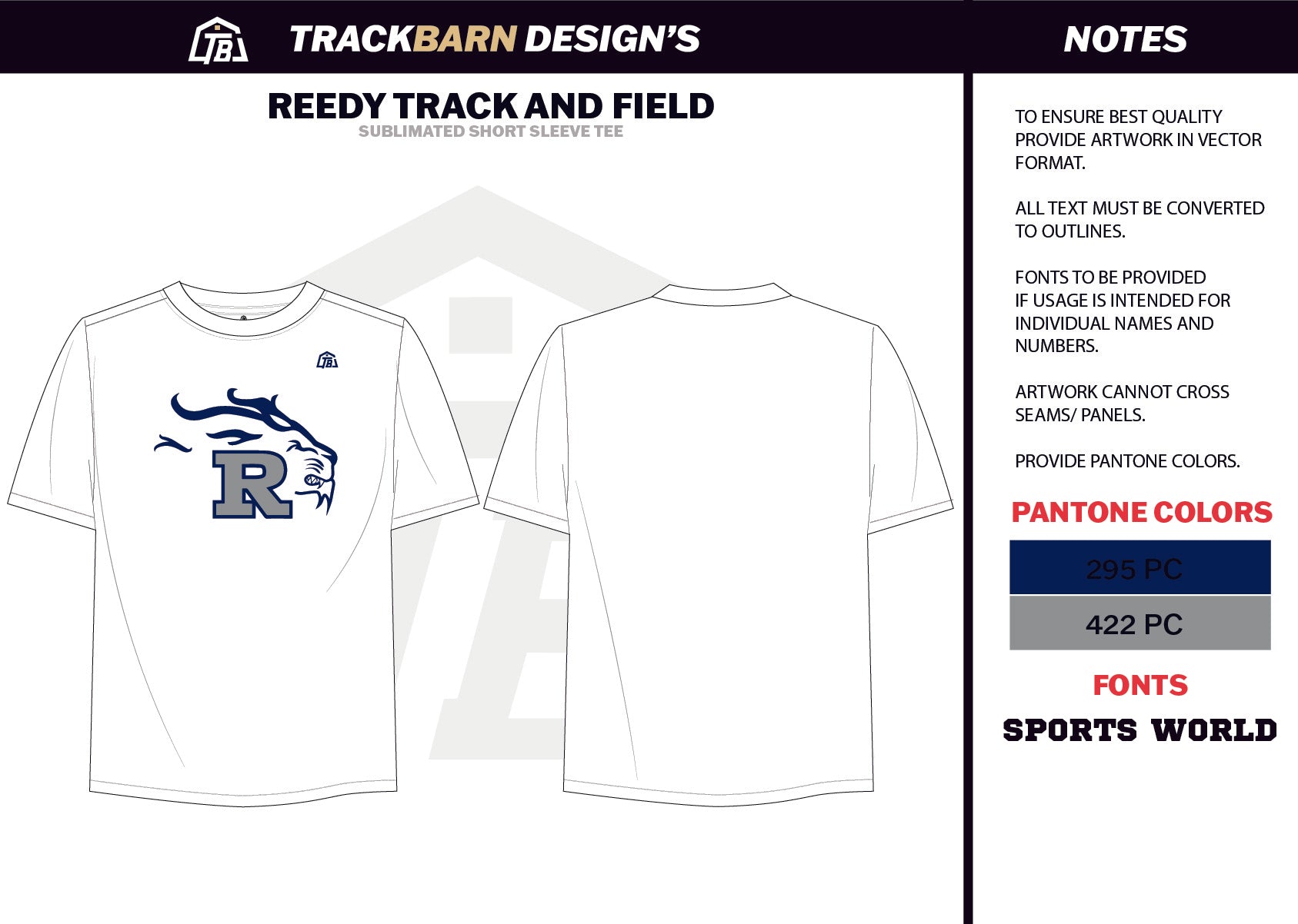 Reedy - Lions - Youth Tech Tee - TrackBarn