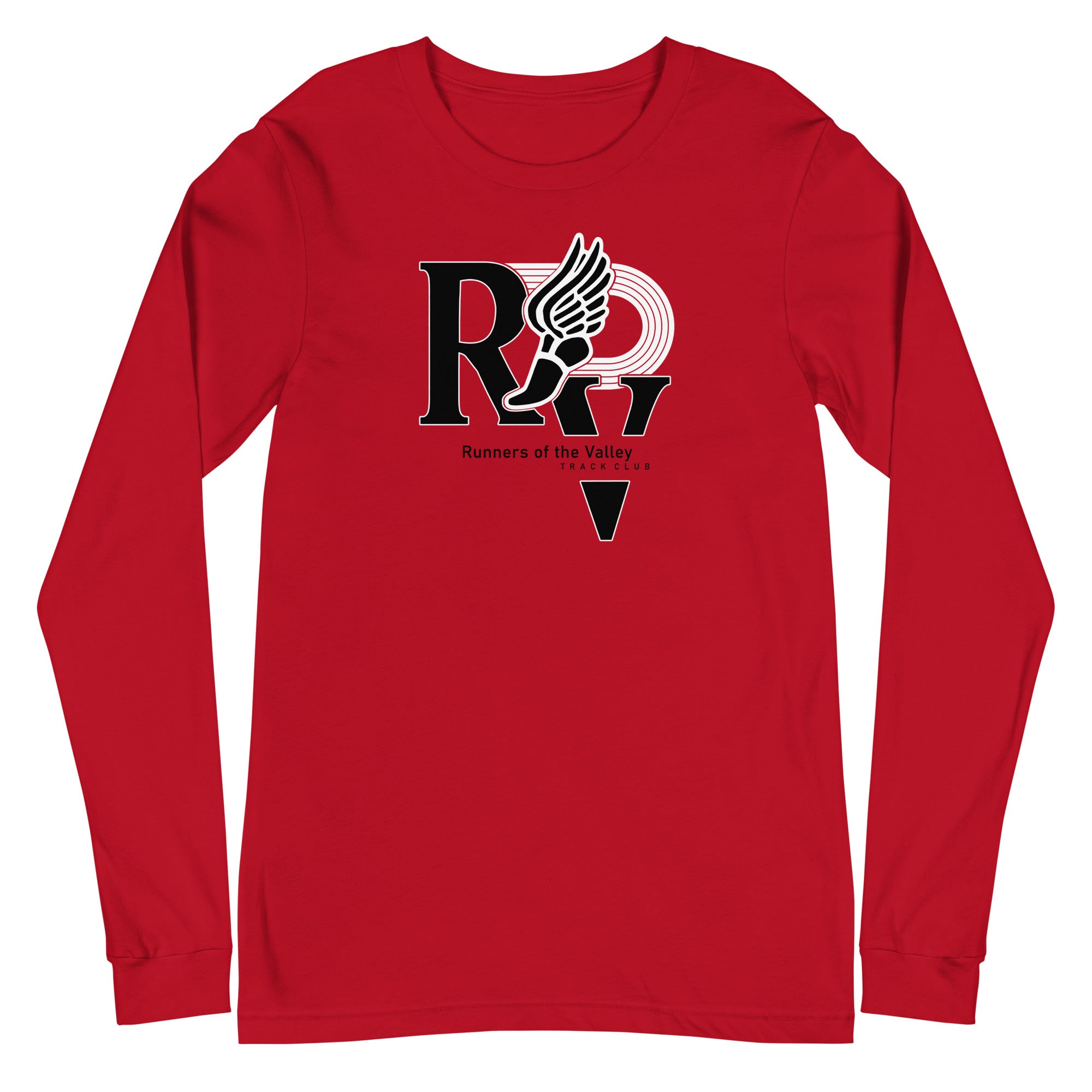 Runners of the Valley Red Unisex Long Sleeve Tee - TrackBarn