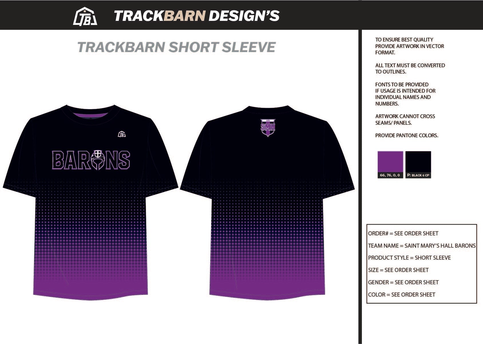 Saint Mary's - Hall - Barons Youth Tech Tee - TrackBarn