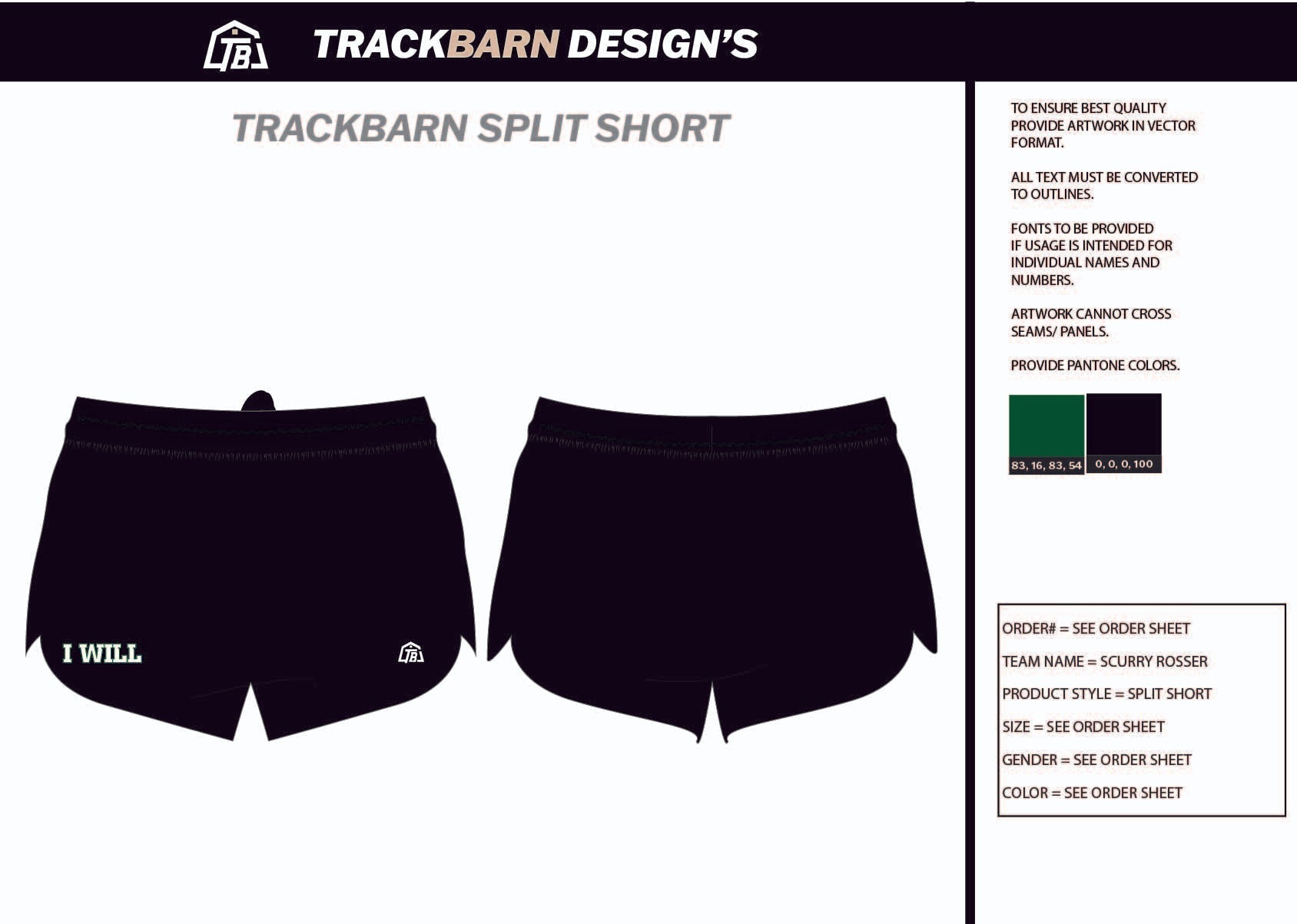 Scurry - Rosser - Mens Split Track Short - TrackBarn