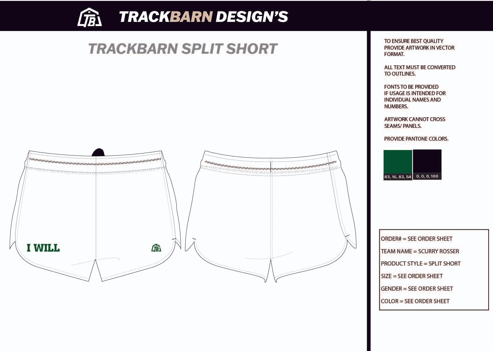 Scurry - Rosser - Youth Split Track Short - TrackBarn