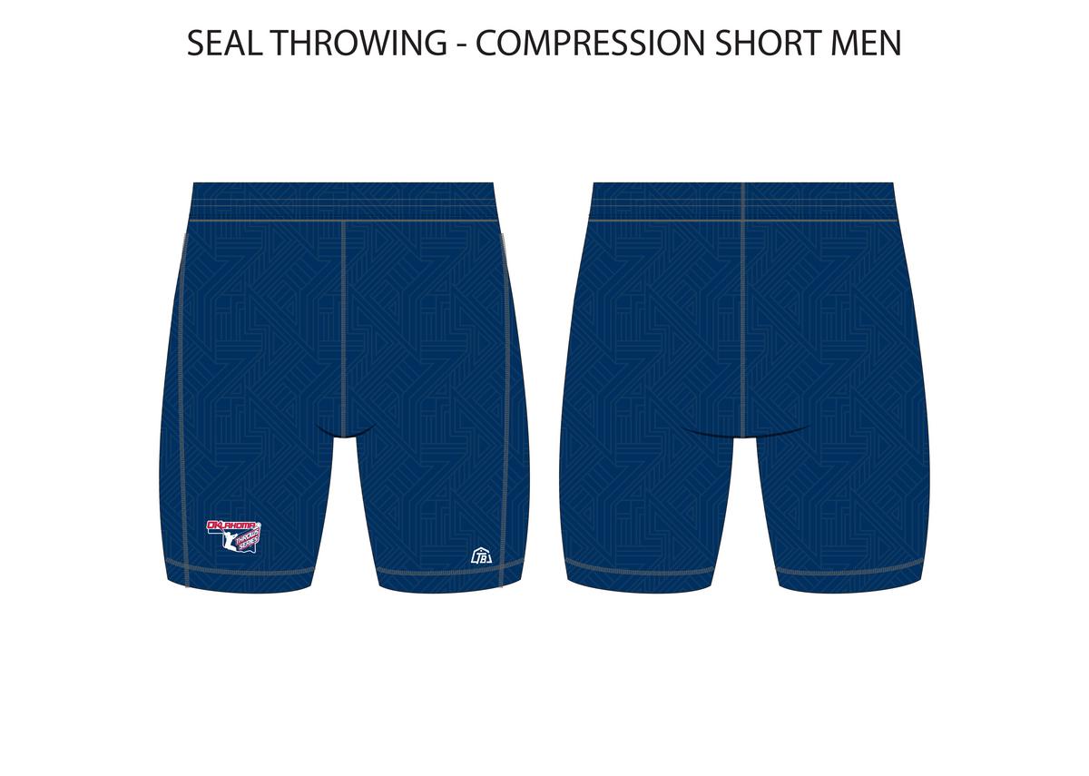 Seal Throwing Club LLC - Men Short Running Tight - Blue - TrackBarn