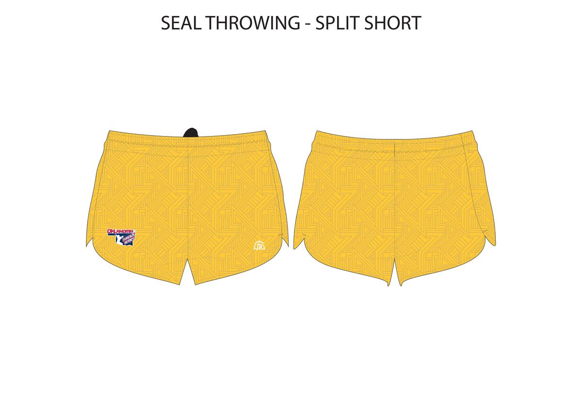 Seal Throwing Club LLC - Youth Split Track Short - Yellow - TrackBarn
