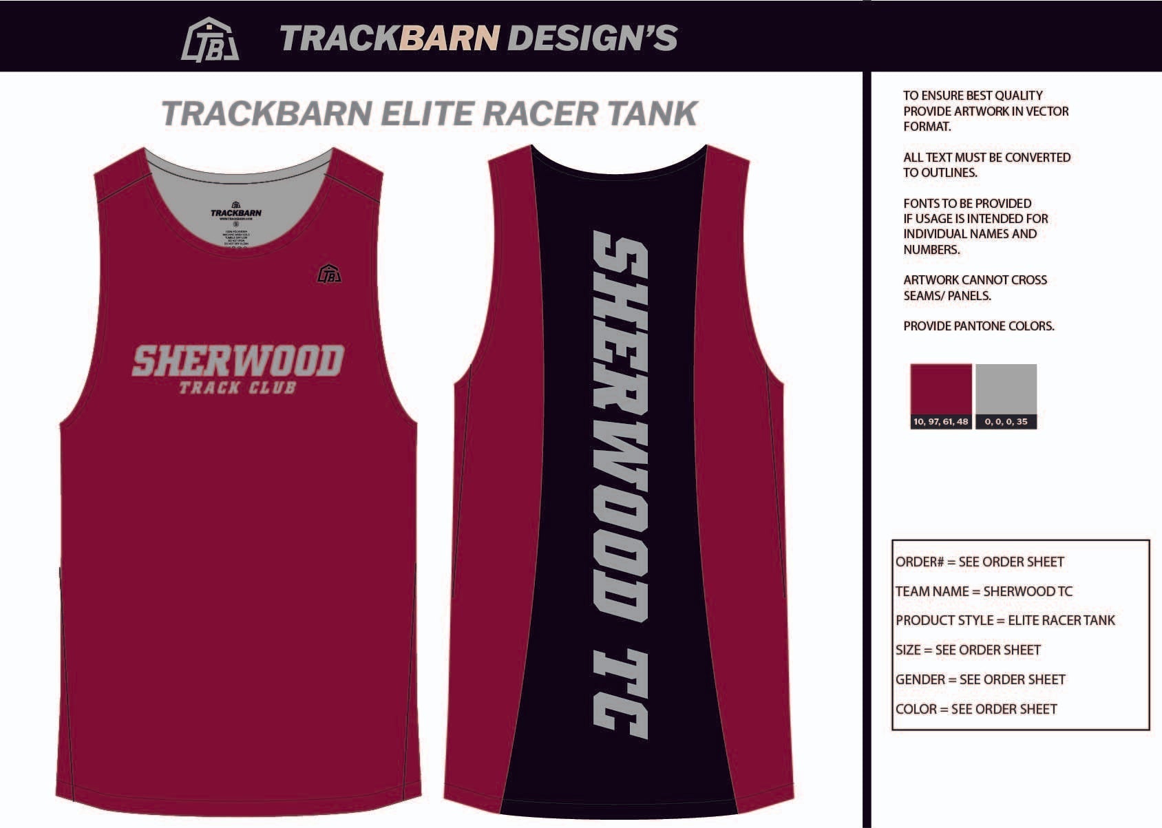 Sherwood - TC - Mens Track Singlet - TrackBarn