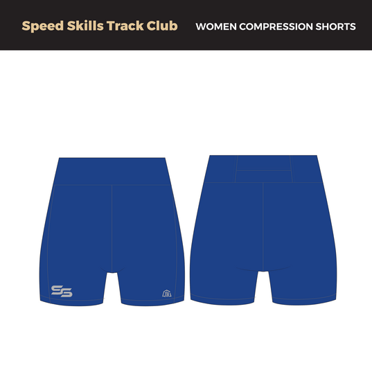 Speed Skills Track Club - Girls Compression Shorts (2884) - TrackBarn