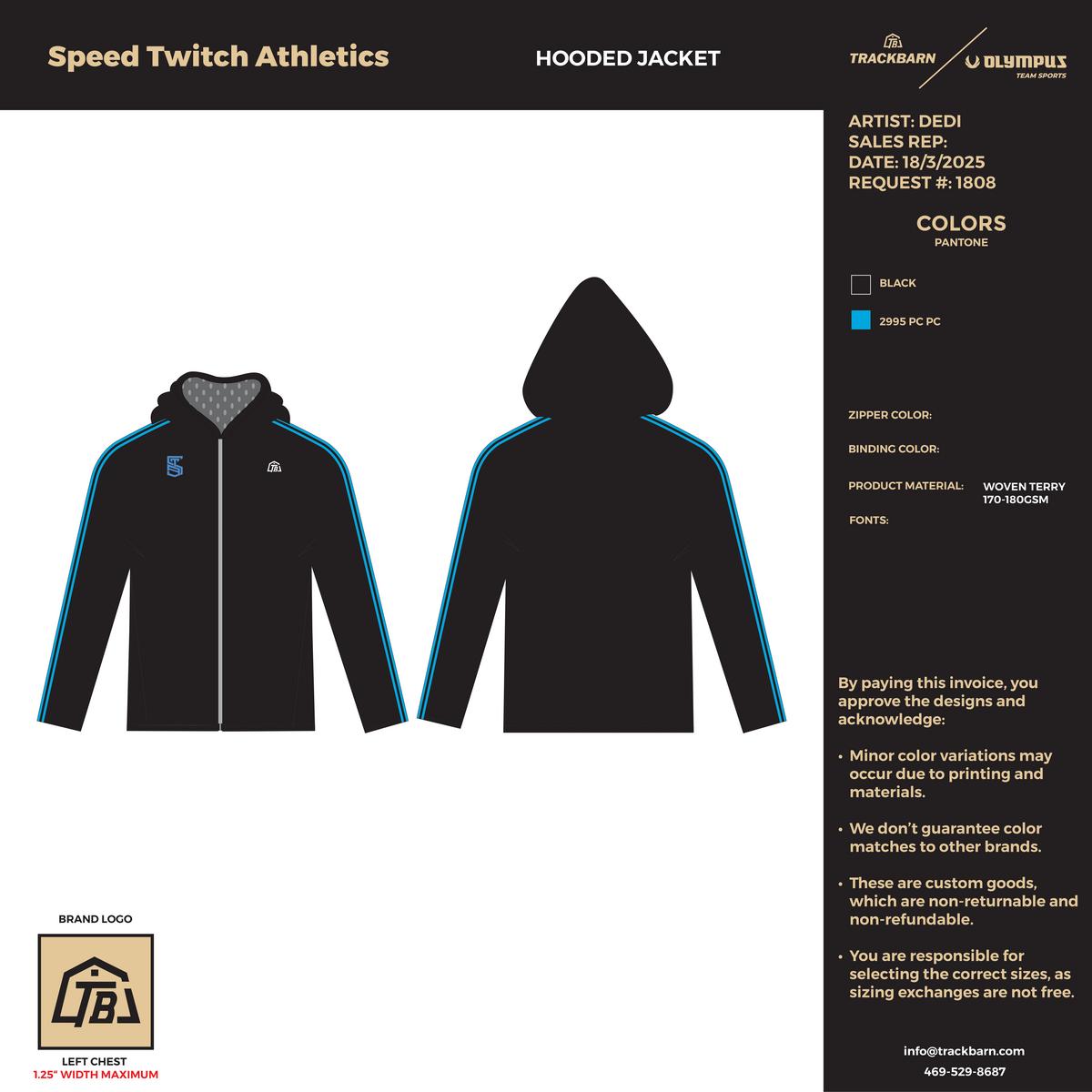 Speed Twitch Athletics - Hooded Jacket - TrackBarn