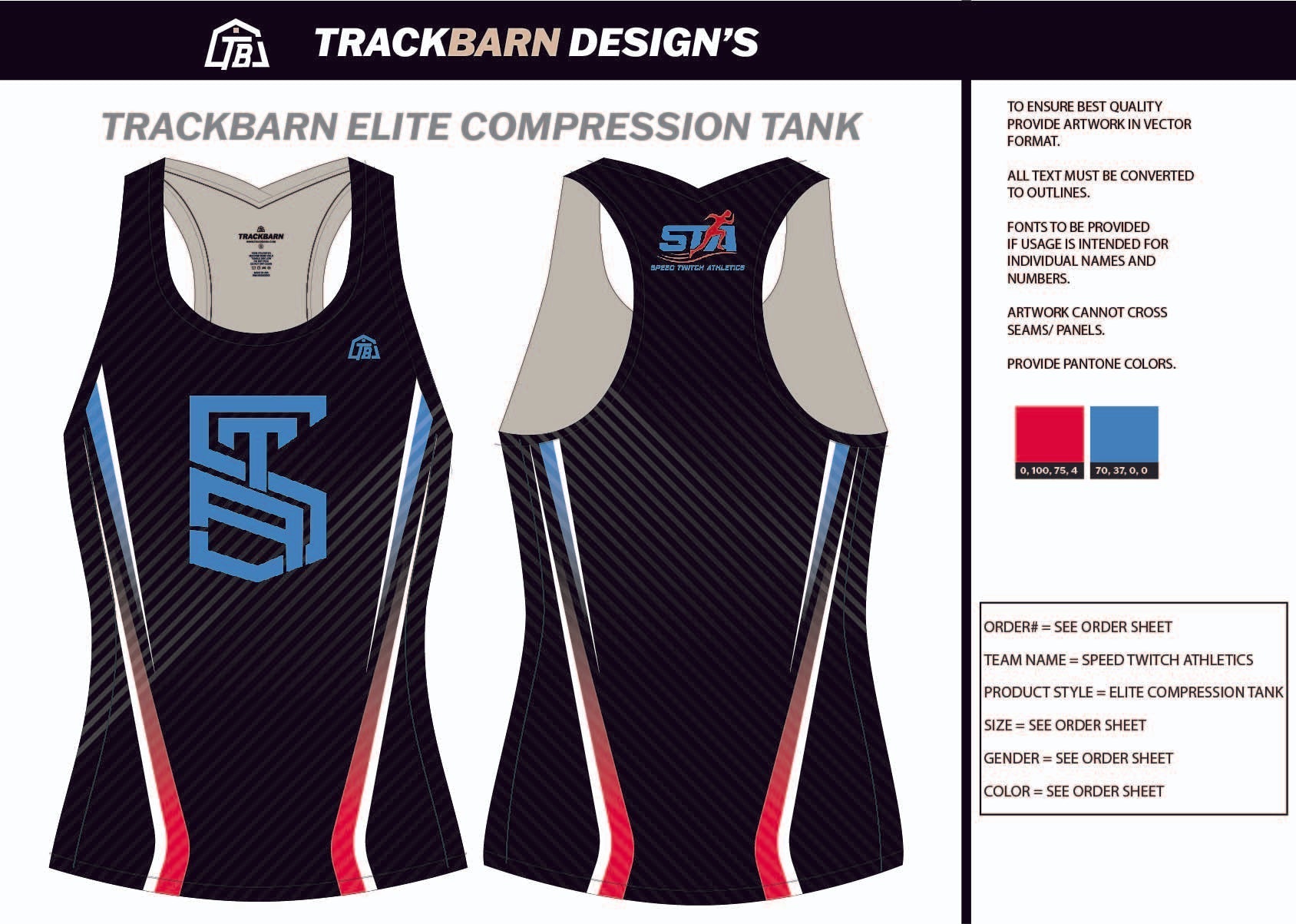 Speed - Twitch - Athletics Womens Compression Tank - TrackBarn