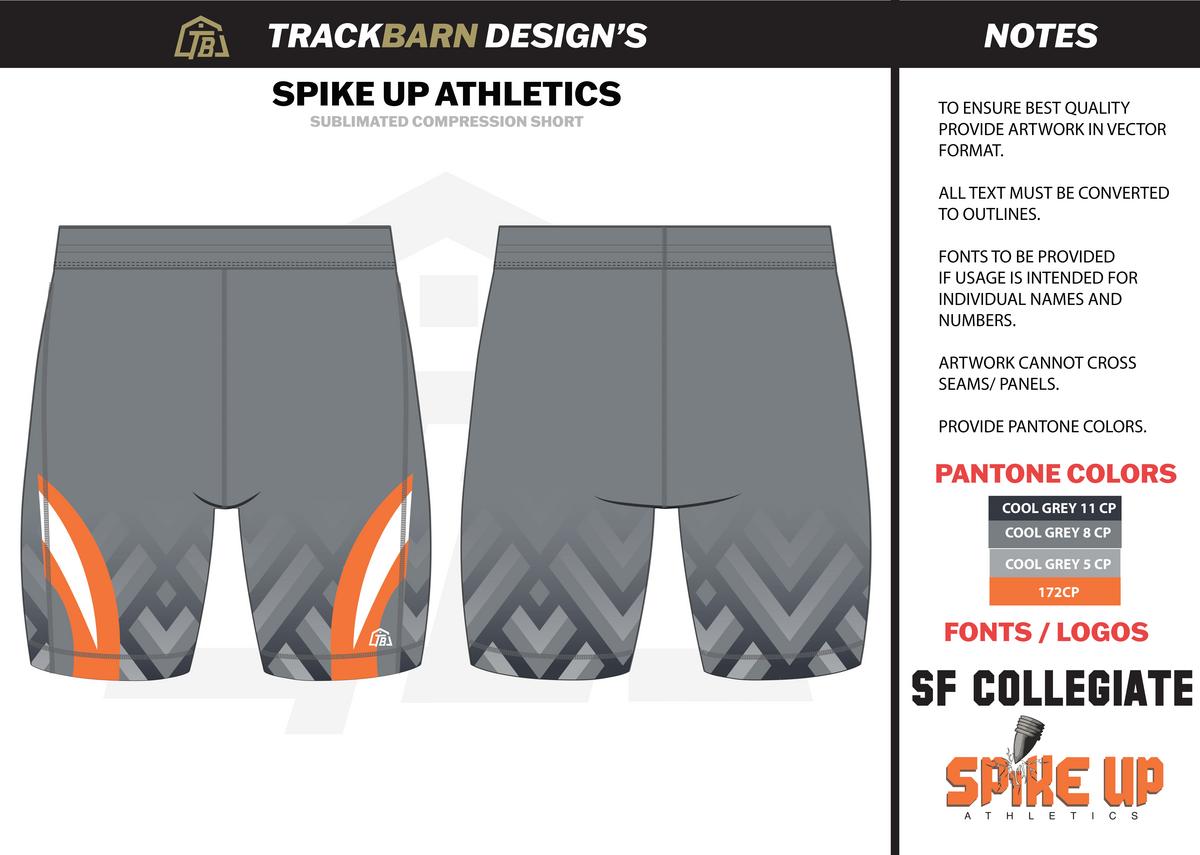 Spike - Up Athletics - Women Short Running Tight - Gray - TrackBarn