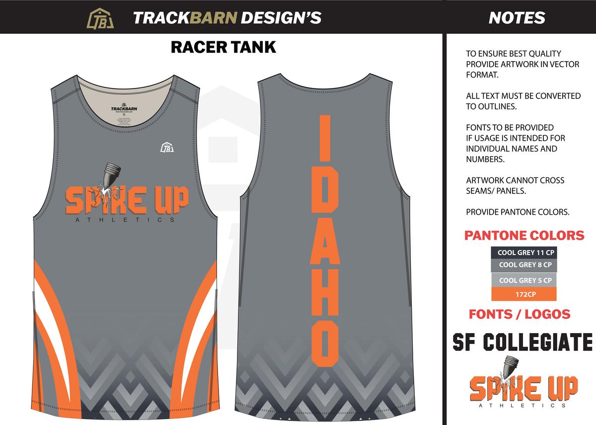 Spike - Up Athletics - Women's Track Singlet - Grey - TrackBarn