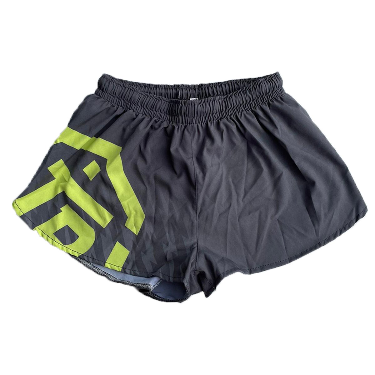 Split Shorts with Green Logo - TrackBarn