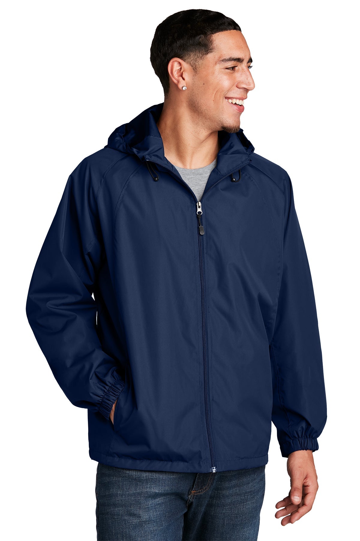 Sport - Tek® Hooded Raglan Jacket - JST73 - True Navy - TrackBarn