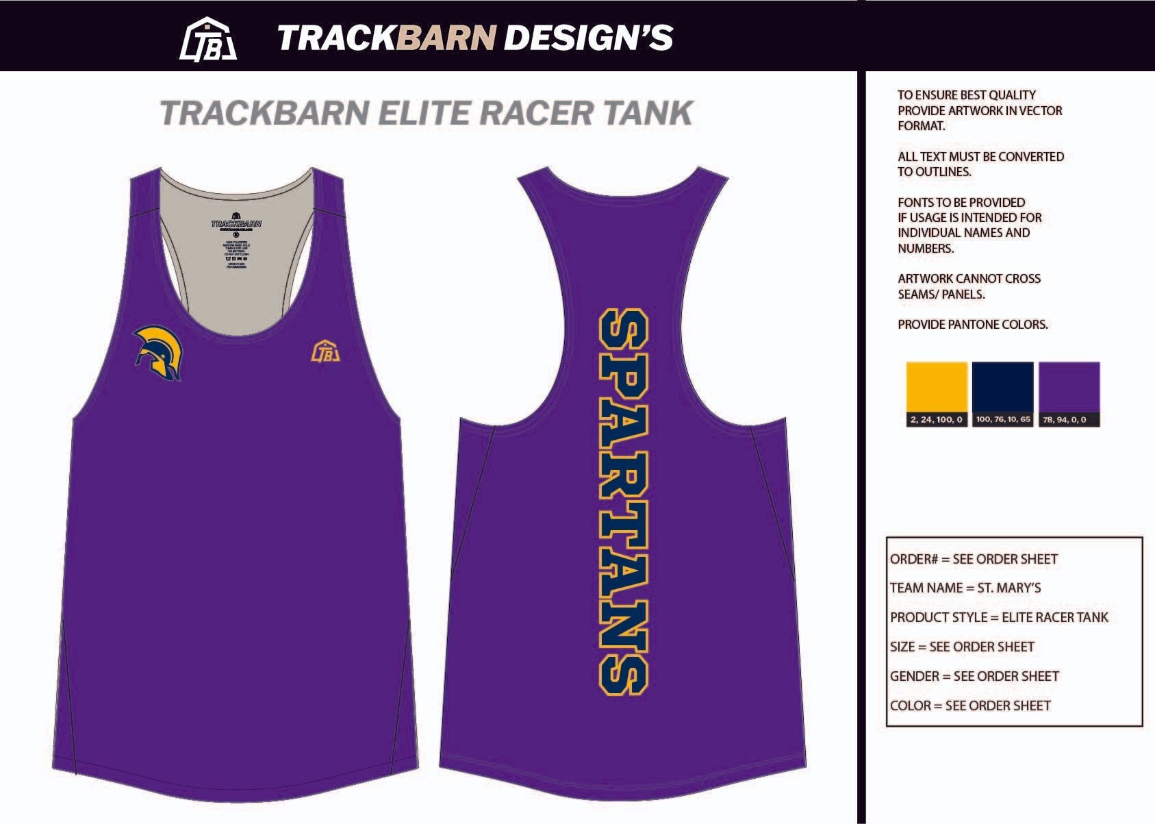 St. - Mary's - Mens Track Singlet - TrackBarn