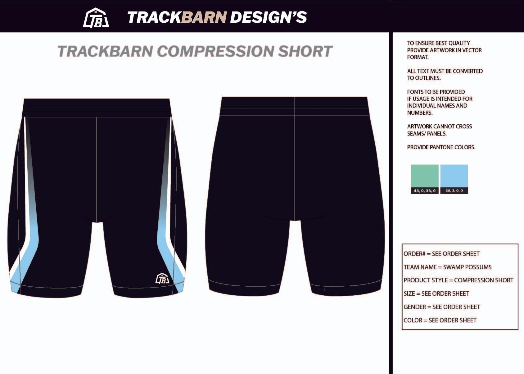 Swamp - Possums - Mens Short Running Tight - TrackBarn