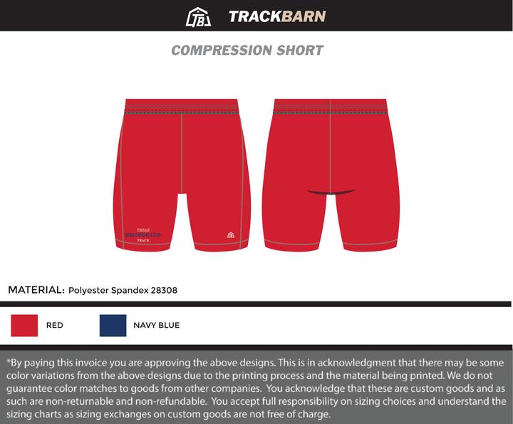 Texas Prospects Track - Men Compression Shorts - Red - TrackBarn