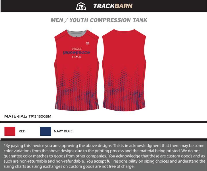 Texas Prospects Track - Men Compression Tank - Red - TrackBarn
