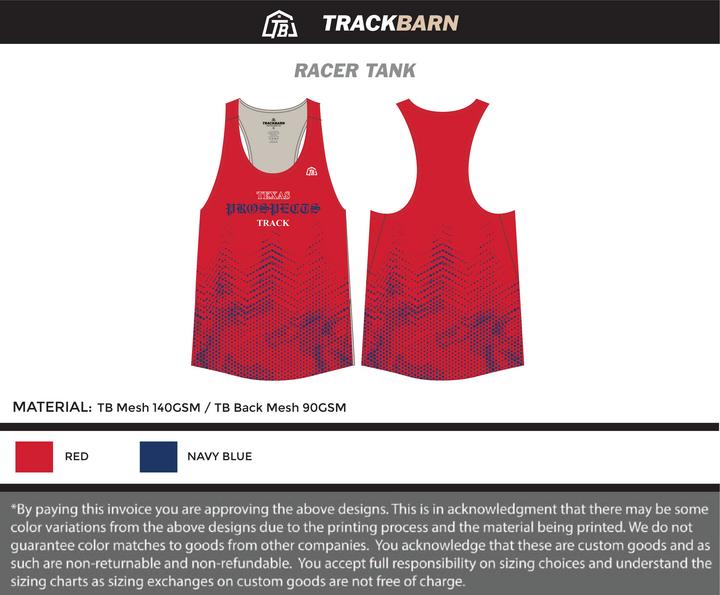 Texas Prospects Track - Youth Racer Tank - Red - TrackBarn