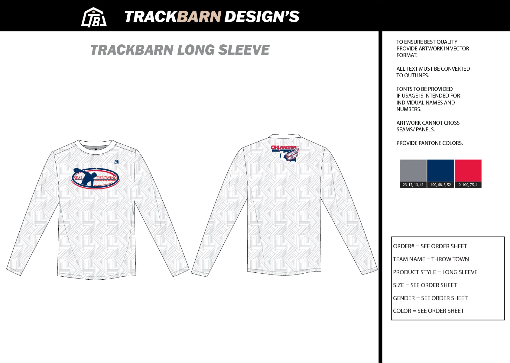 Throw - Town - Mens Stretch Light LS Tee - TrackBarn