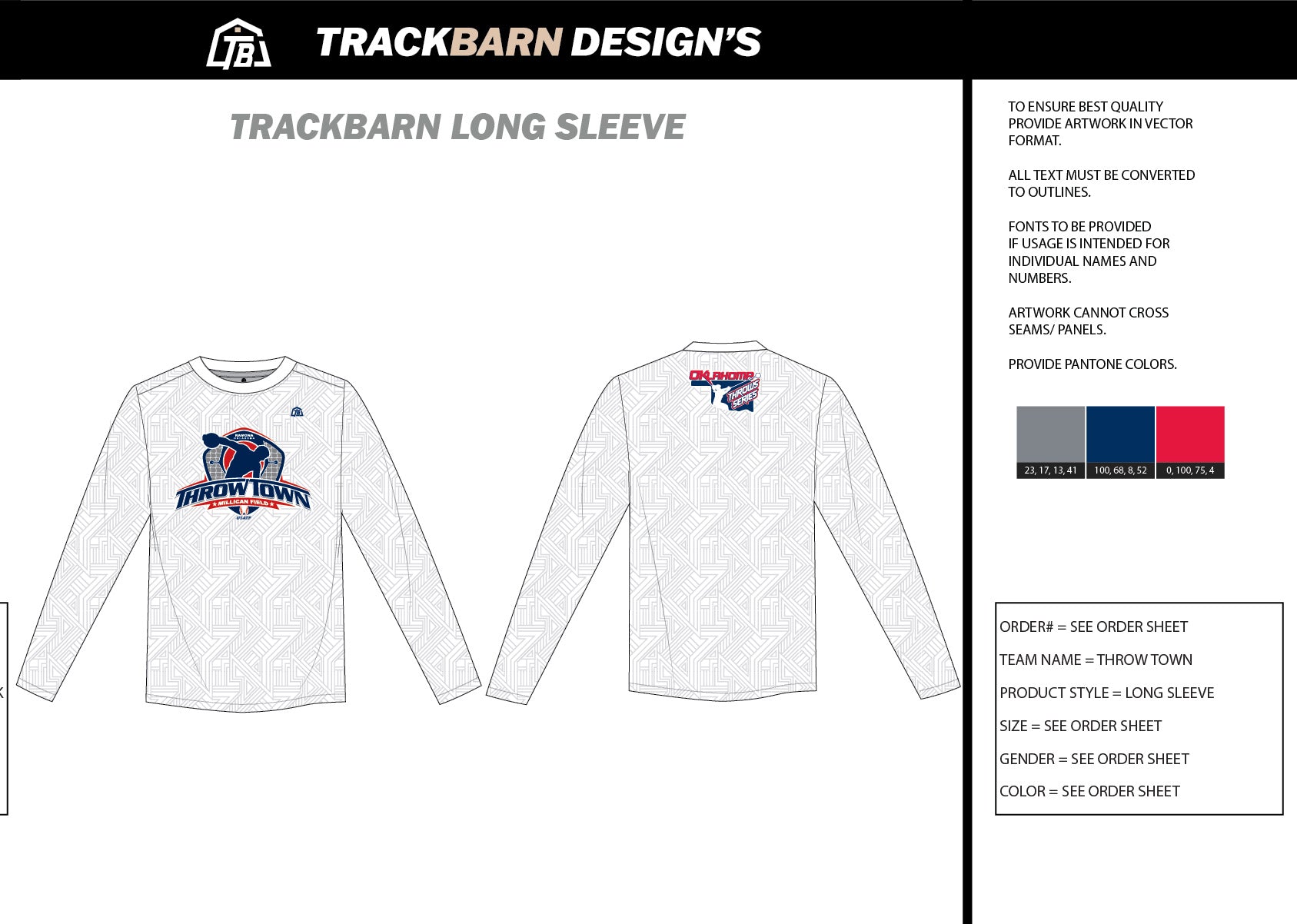 Throw - Town - Mens Stretch Light LS Tee - TrackBarn