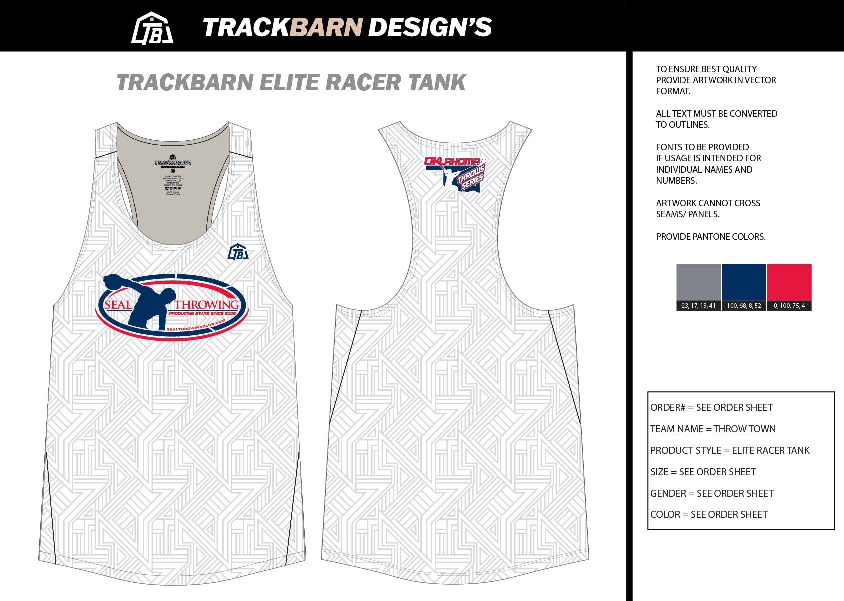 Throw - Town - Youth Track Singlet - TrackBarn