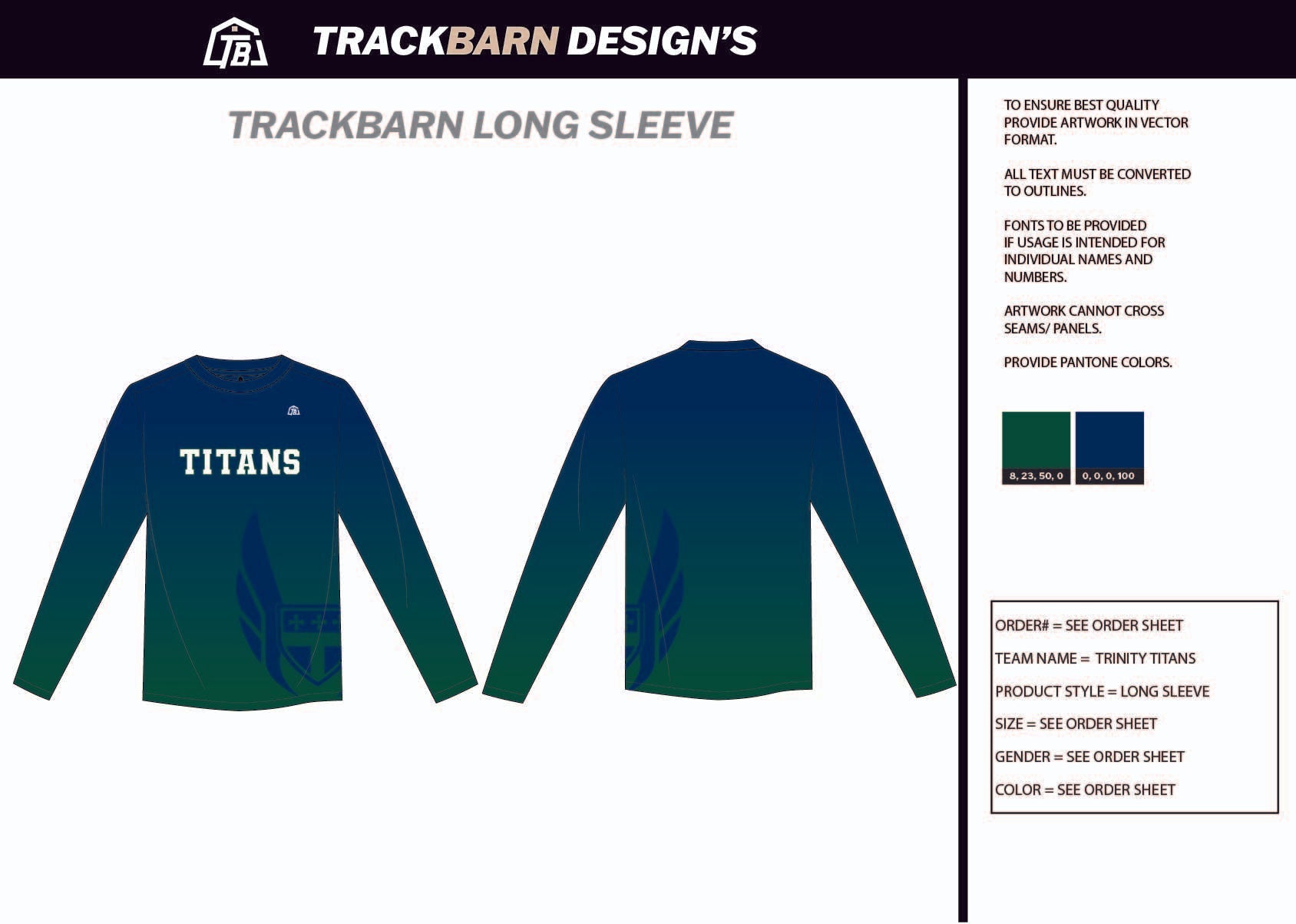 Trinity - Titans - Mens Stretch Light LS Tee - TrackBarn