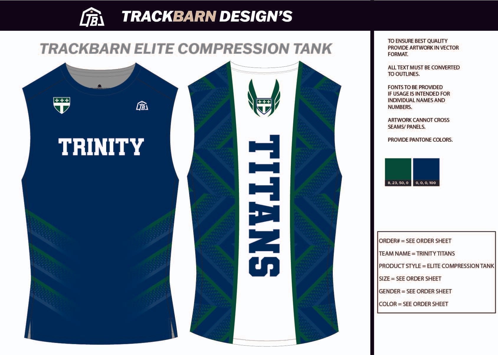 Trinity - Titans - Mens Track Compression Tank - TrackBarn