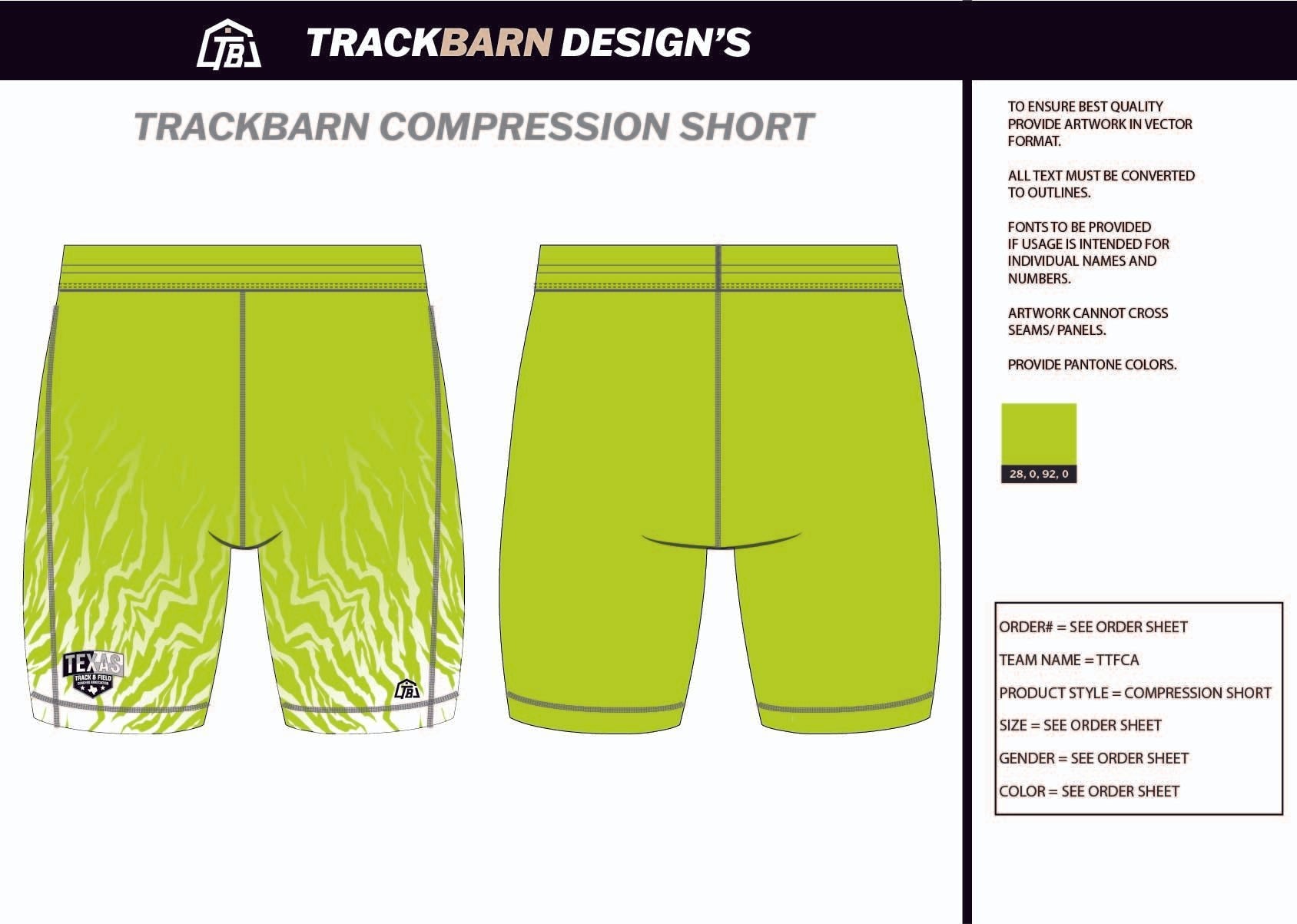 TTFCA - Mens Short Running Tight - TrackBarn