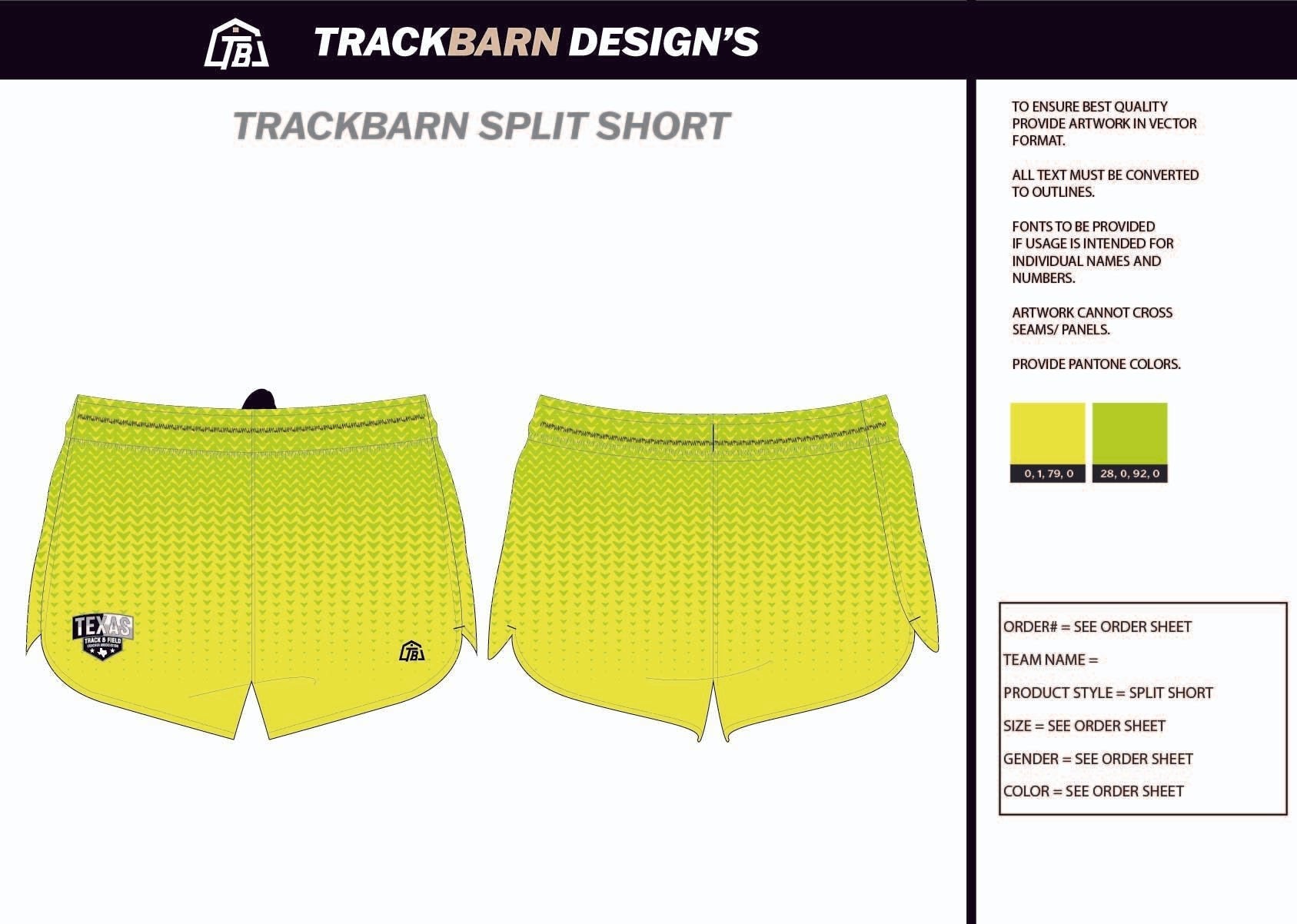 TTFCA - Mens Split Track Short - TrackBarn