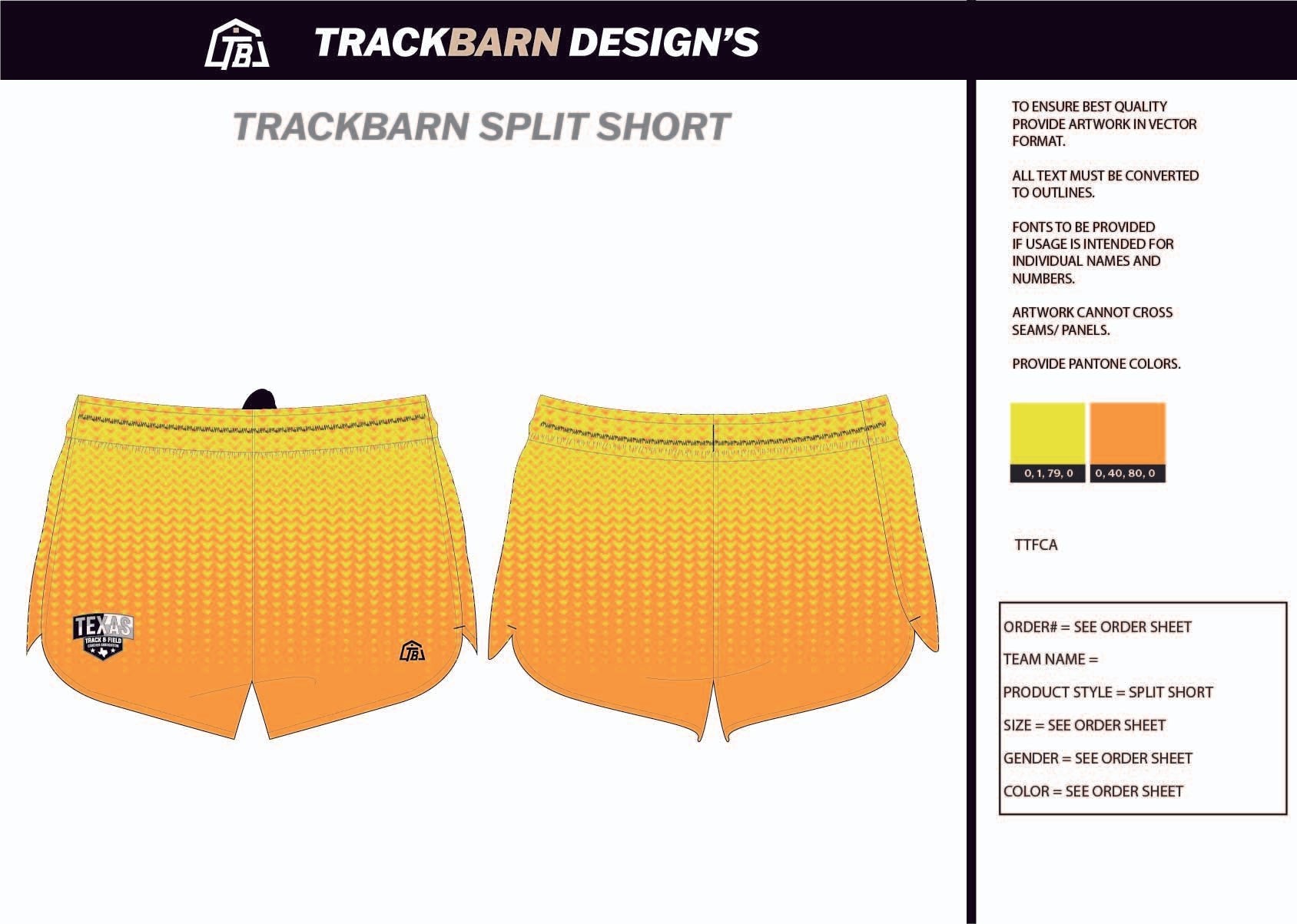 TTFCA - Mens Split Track Short - TrackBarn