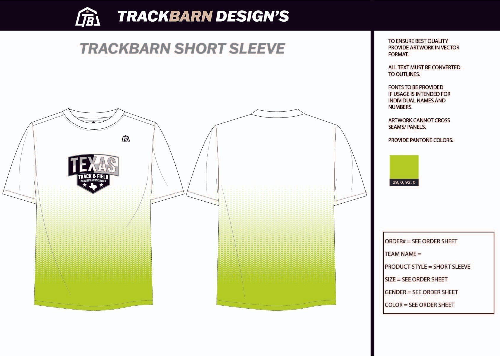 TTFCA - Mens Stretch Light Training Tee - TrackBarn