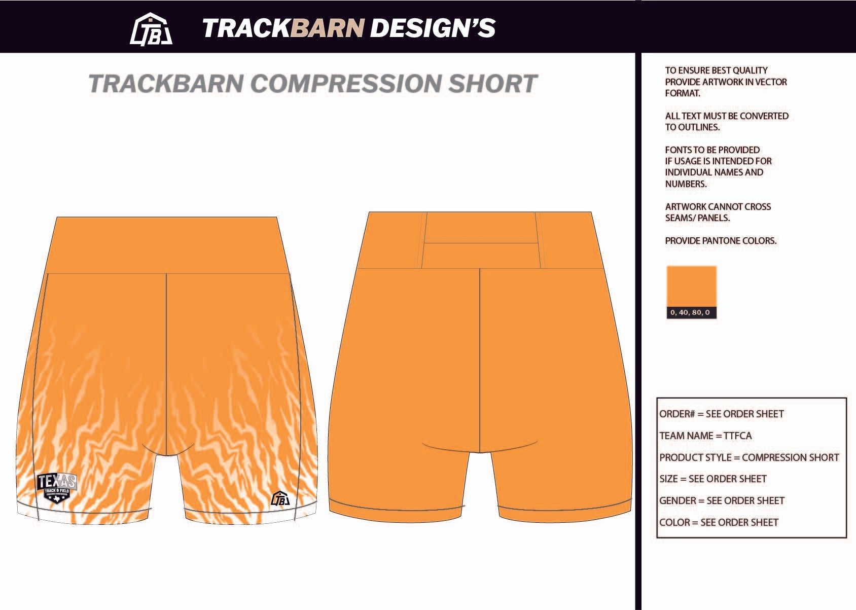 TTFCA - Womens Short Running Tight - TrackBarn