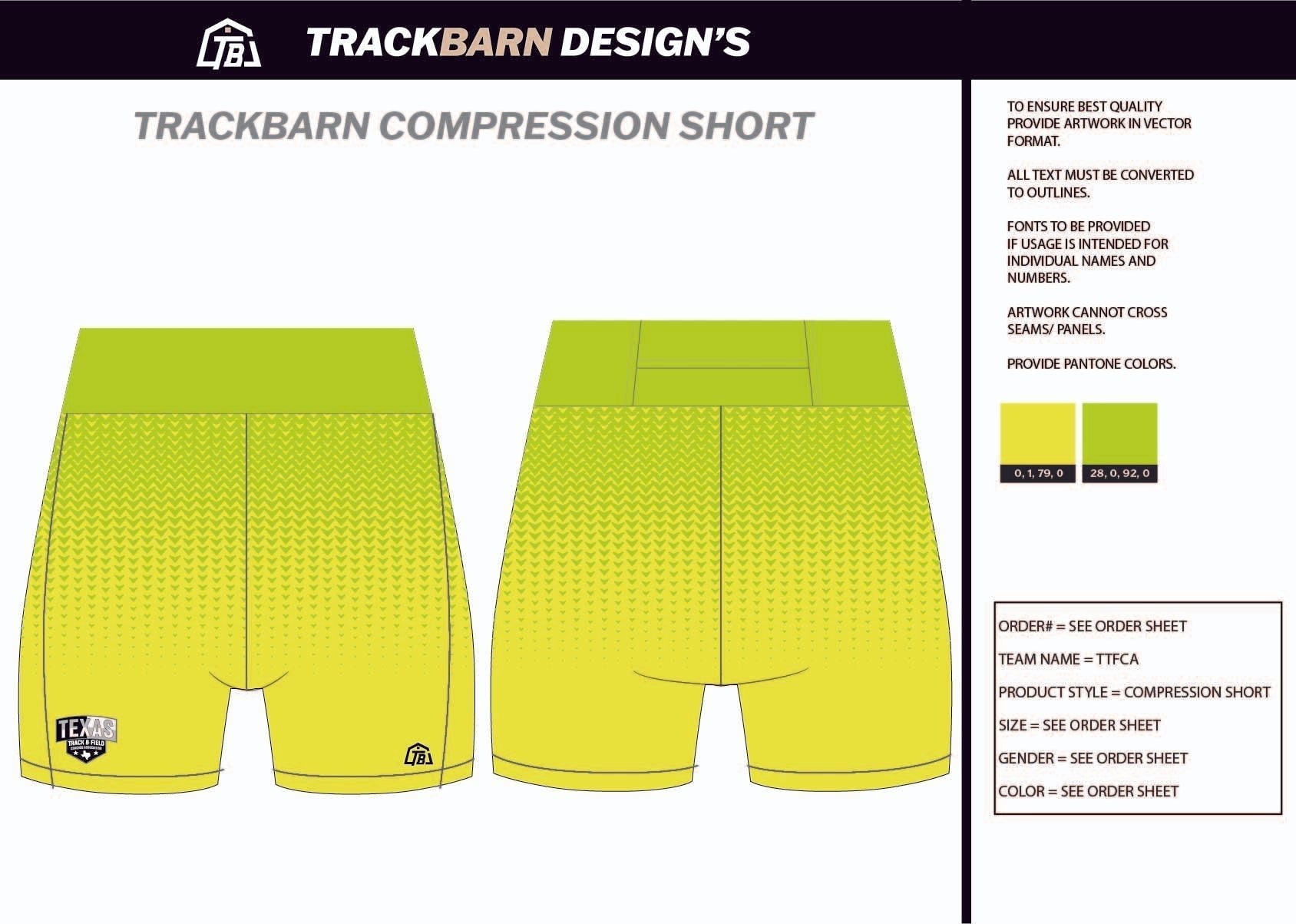 TTFCA - Womens Short Running Tight - TrackBarn