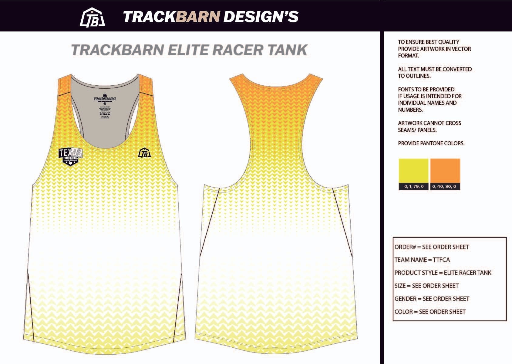 TTFCA - Womens Track Singlet - TrackBarn