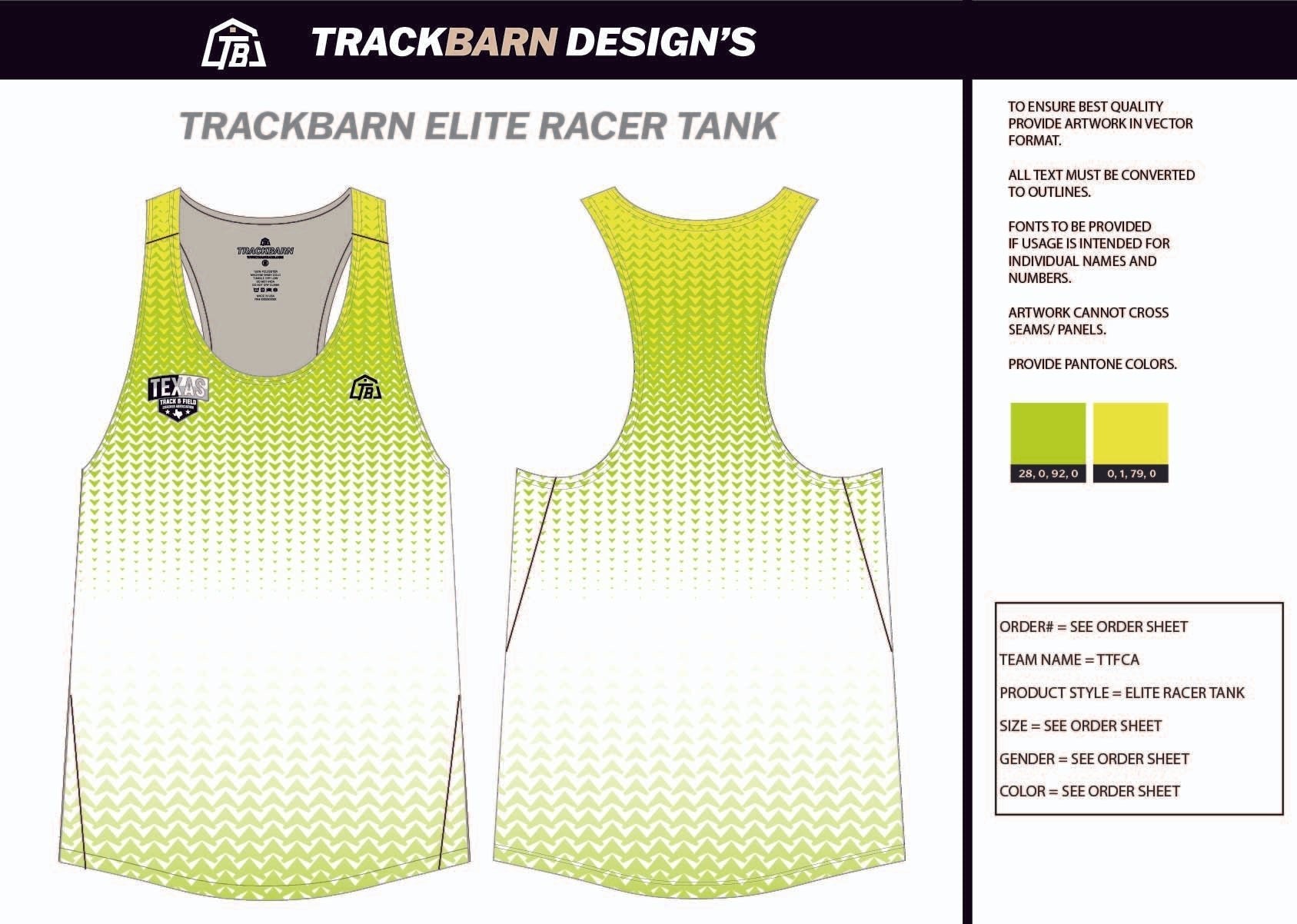 TTFCA - Youth Track Singlet - TrackBarn