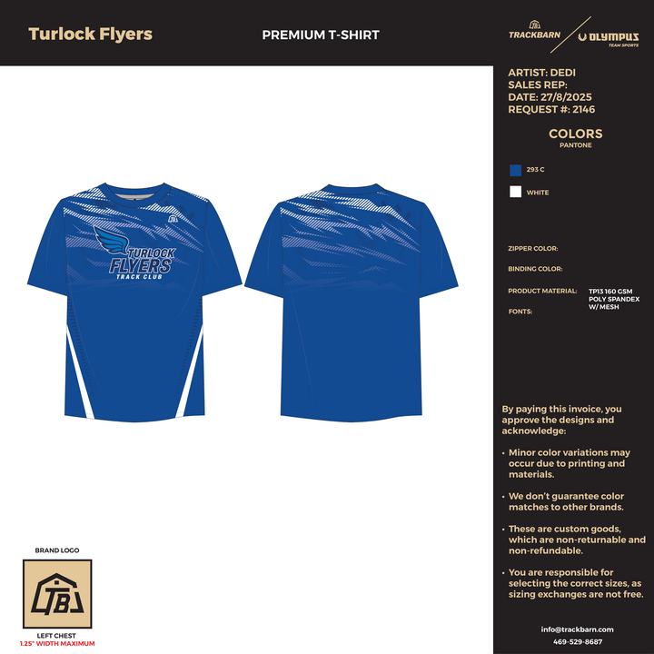 Turlock Flyers - Men T-Shirt (2683) - TrackBarn