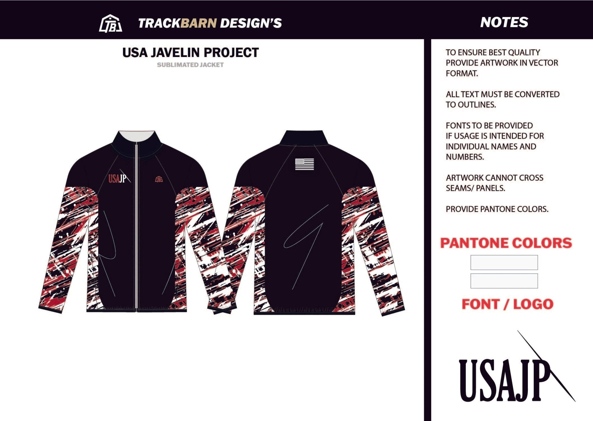 USA - Javeline - Project Mens Full Zip Jacket - TrackBarn