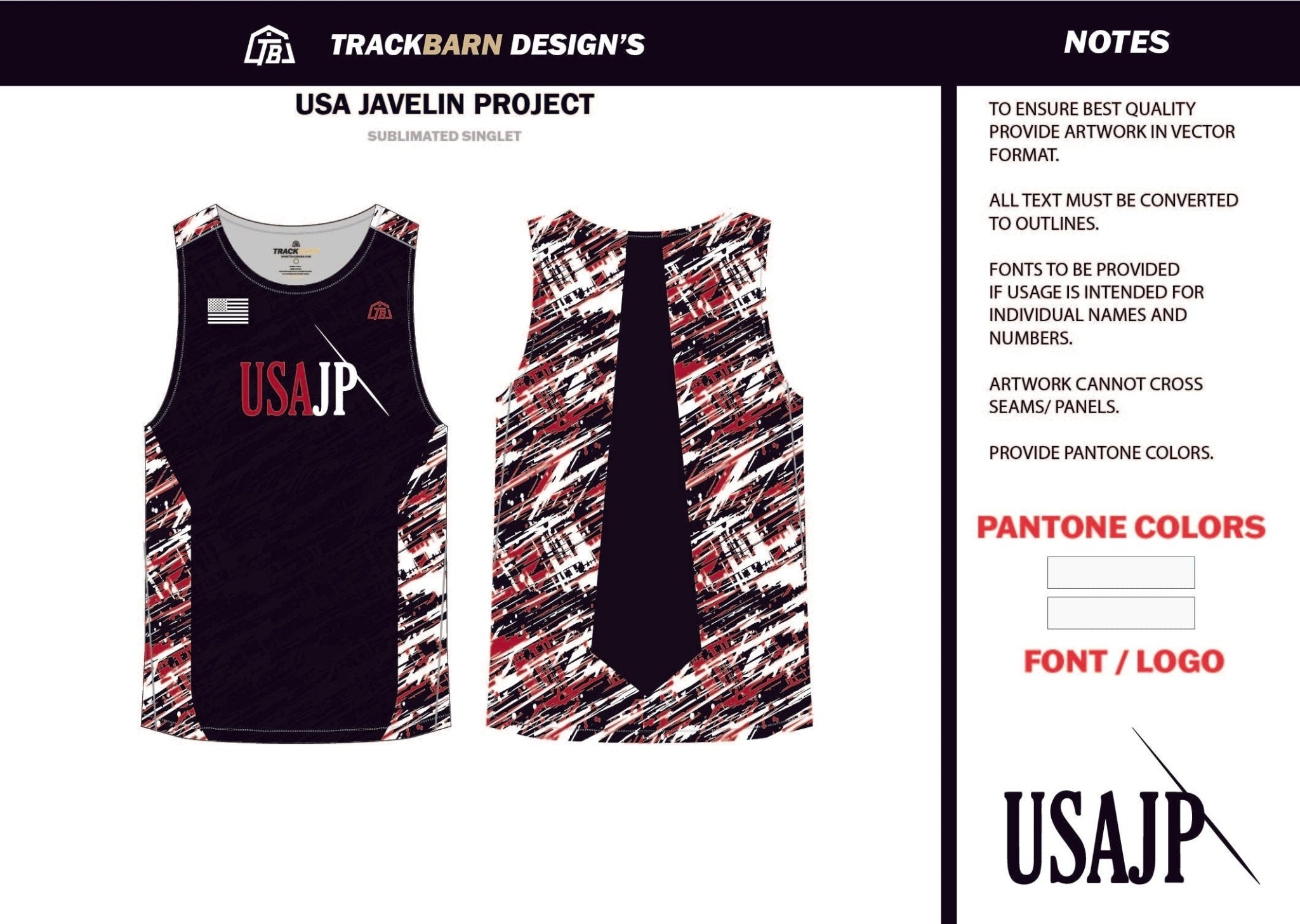 USA - Javeline - Project Youth Track Singlet - TrackBarn