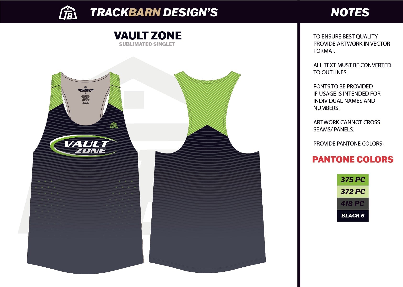 Vault - Zone - Mens Track Singlet - TrackBarn