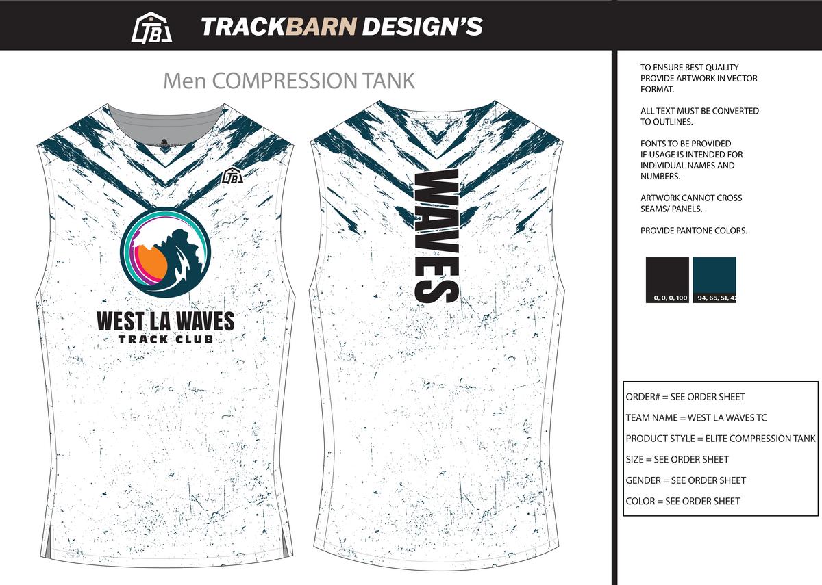 West LA Track Club - Youth Compression Tank - FT - White - TrackBarn