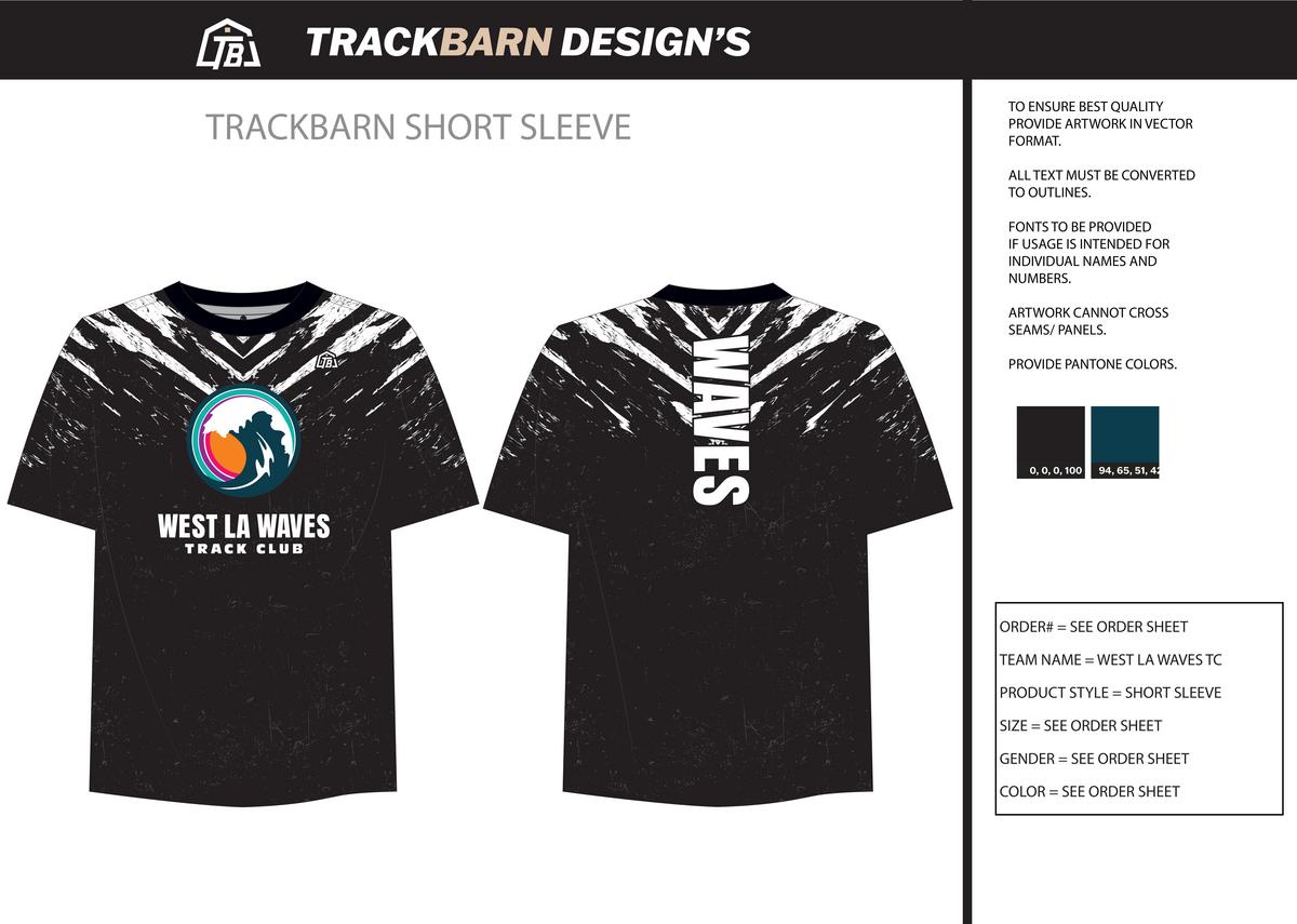 West Lake Track Club - Women Performance T-Shirt - Black - TrackBarn