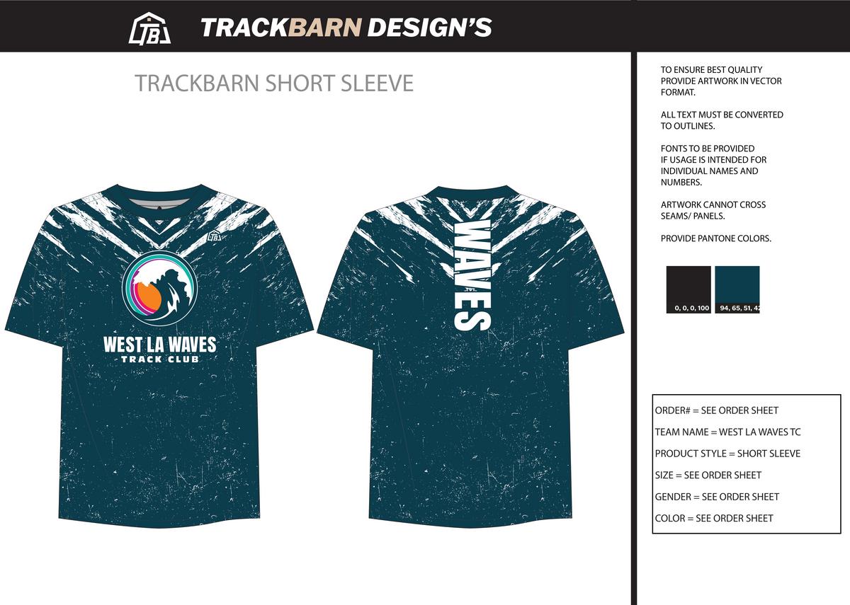 West Lake Track Club - Women Performance T-Shirt - Teal - TrackBarn